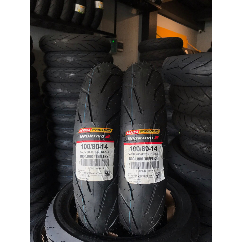 Ban Aspira Sportivo 2 Ukuran 100/80-14 Ban 100 80 14 Aspira Sportivo 2 Ban Aspira Sportivo 2 100/80-