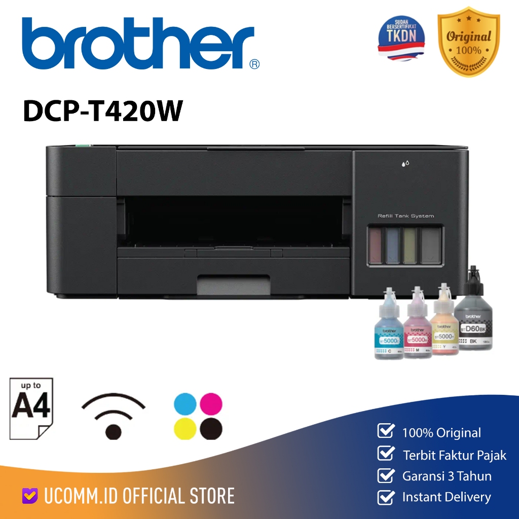 BROTHER Printer Ink Tank DCP-T420W DCP T420W Printer Scan & Copy Brother Printer DCP420W Original Ga