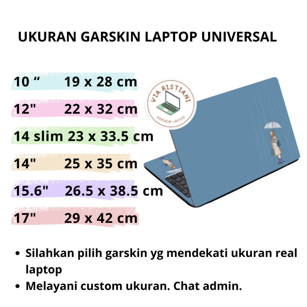 Mycoolcell Garskin Laptop Anti Gores Elegant Purple Ungu Pastel Pattern Butterfly Daisy Premium Full