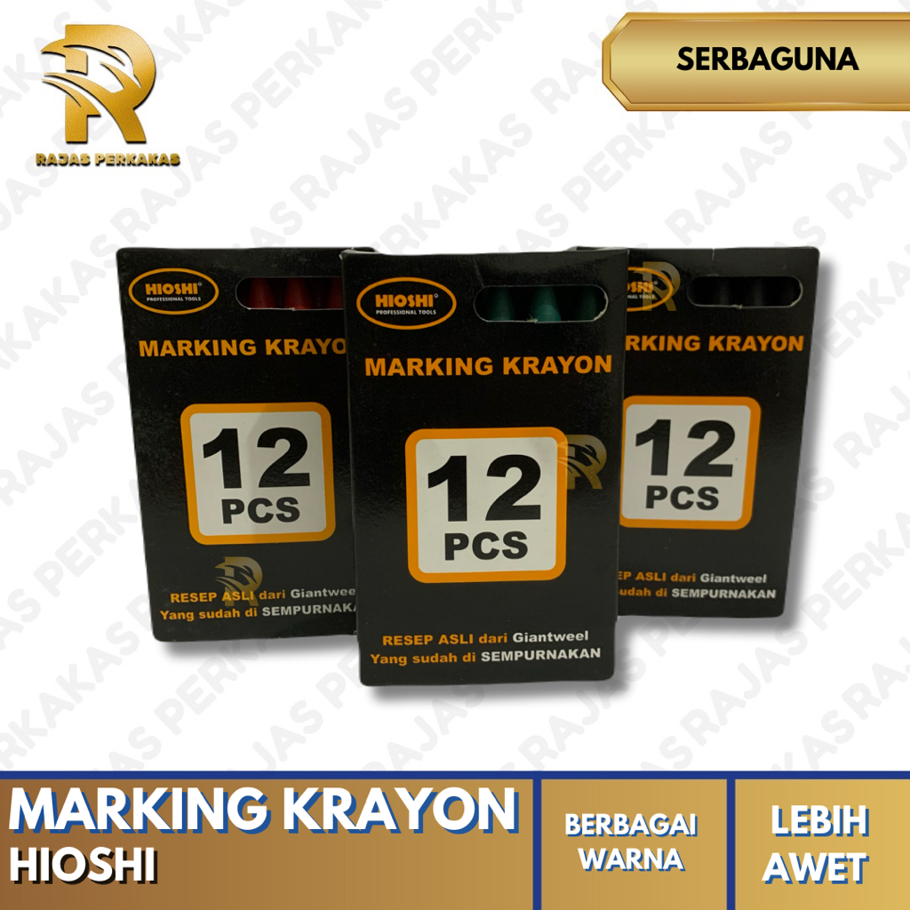 

MARKING KRAYON HIOSHI // PEMBERI TANDA PADA BARANG // KRAYON 6 WARNA