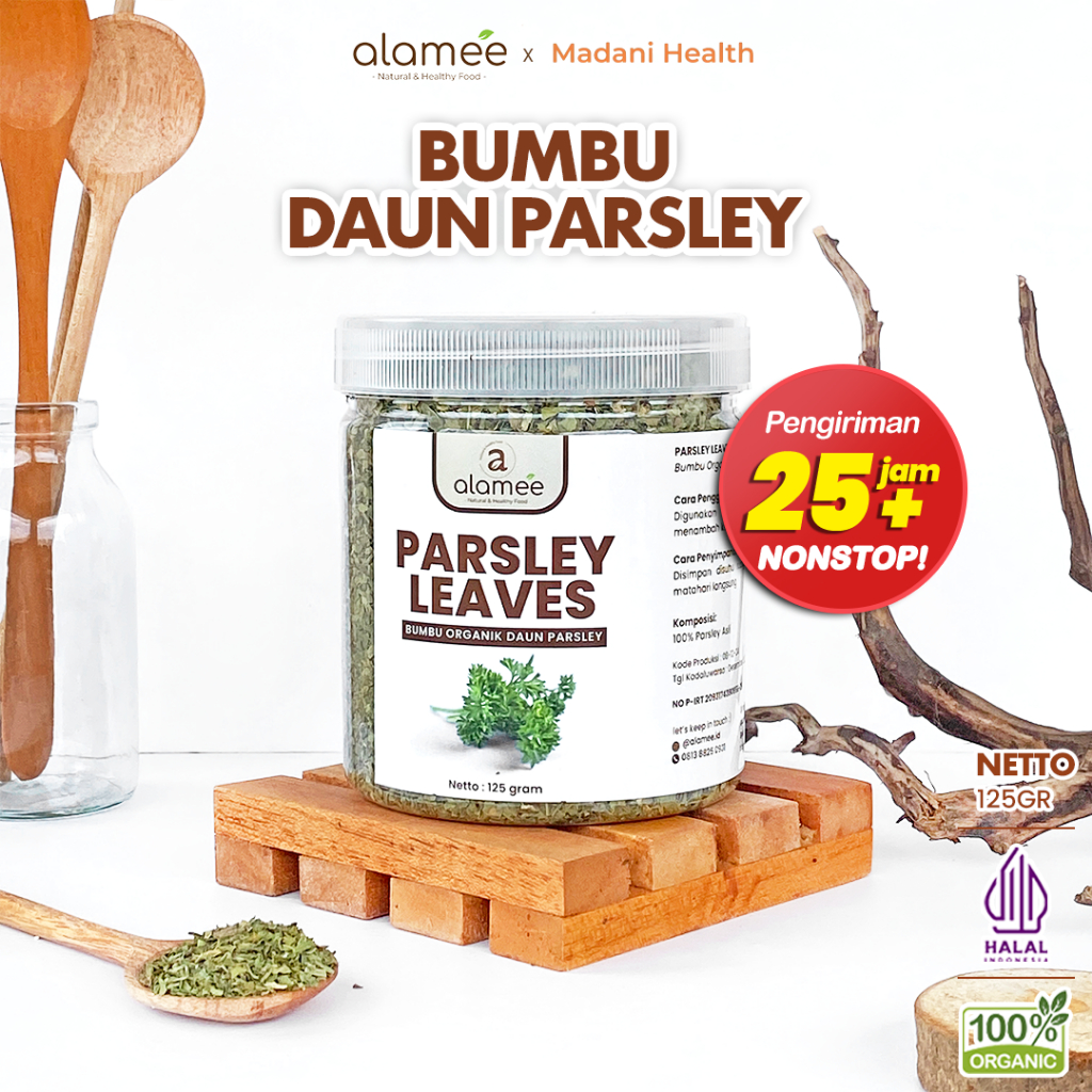 

ALAMEE Parsley Kering Dried Persley Flakes Daun Peterseli Leaves Bumbu Dapur Masak Organik 125g