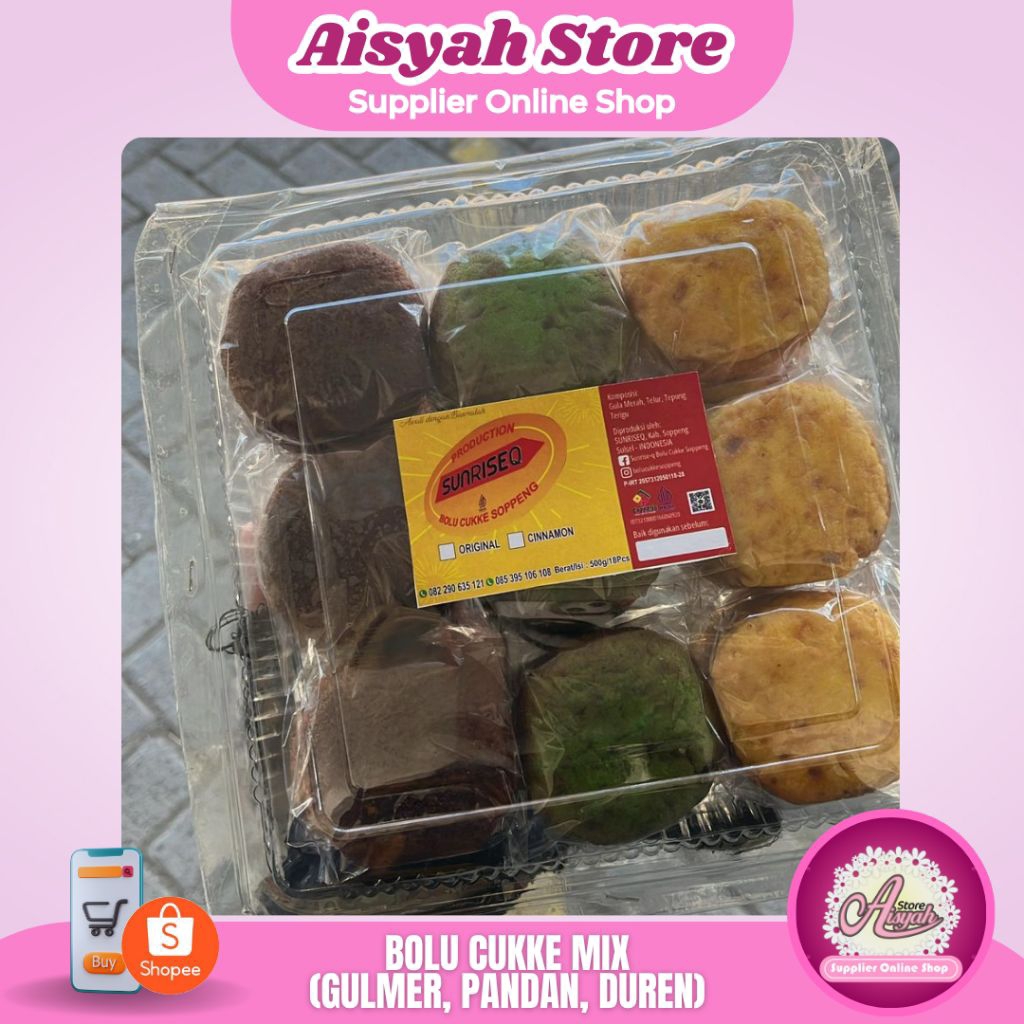

BOLU CUKKE MIX (GULMER, PANDAN, DUREN)