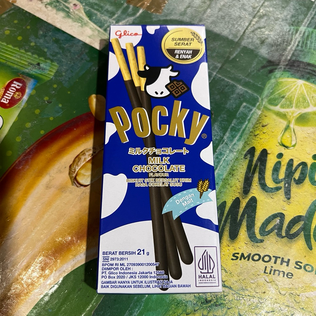 

Pocky Mini MILK CHOCOLATE 21g 21gr 21 g gr gram - Biskuit Stik Cokelat Coklat Susu Kecil