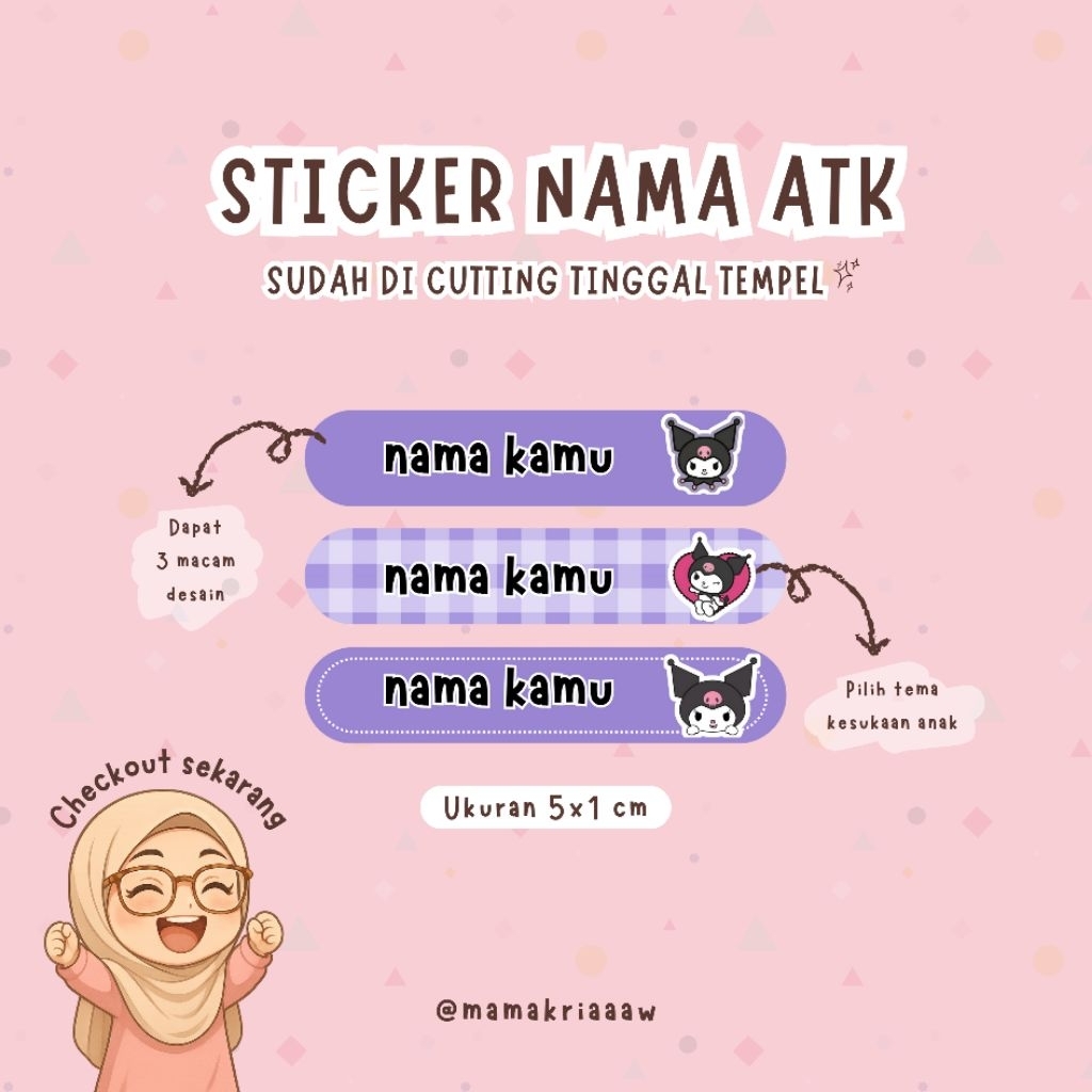 

[FREE CUSTOM NAMA] STICKER NAMA ATK - Sticker atk cutting anti air
