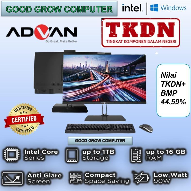 ADVAN ALL IN ONE PC AIO i7-85S i7-1255U 1TB SSD 16GB UHD 23"8 W11 TKDN - 8GB512SSD