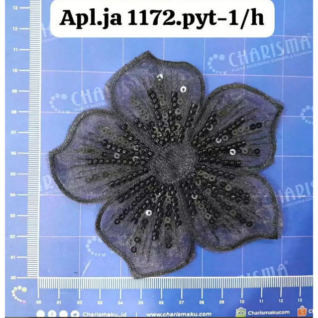 Charisma Aplikasi Bunga Payet(1pcs)-Aplikasi Baju/Bunga Organza/Aplikasi Bunga / Payet Bunga