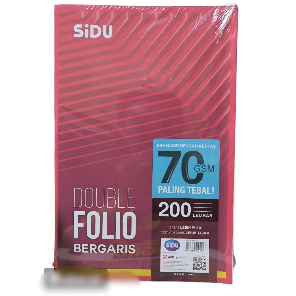 

Double Folio bergaris 200lembar Sidu 70gsm