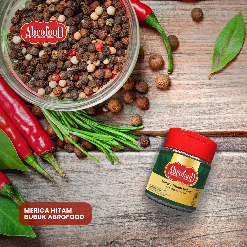 

[oddsolshop] pekanbaru/Abrofood Bubuk Merica Hitam 30GR Black Pepper Powder Bumbu Masak Seasoning