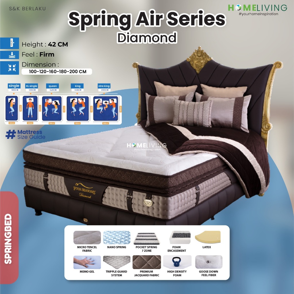 HOMELIVING - SPRINGBED SPRING AIR TYPE DIAMOND