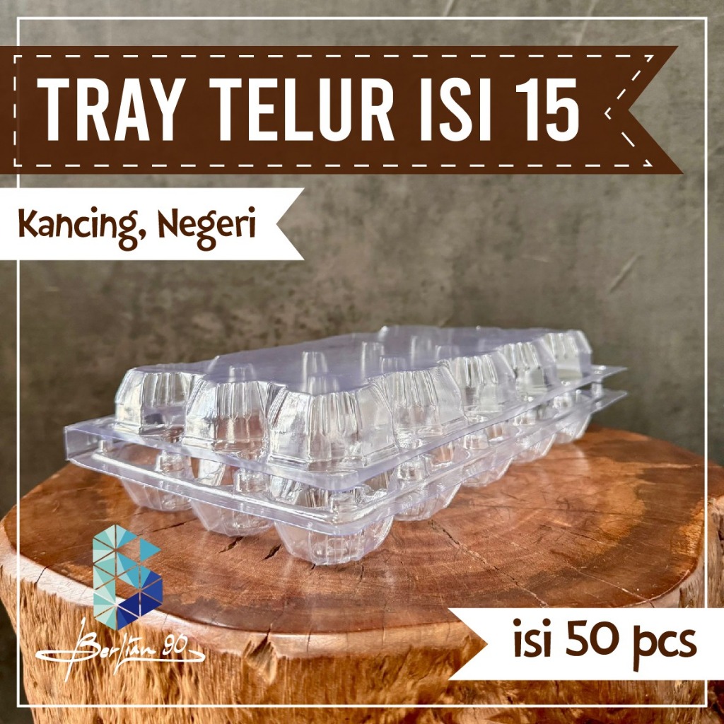 ( ISI 50 ) Mika Tray Telur isi 15 Lubang / Mika Telur isi 15