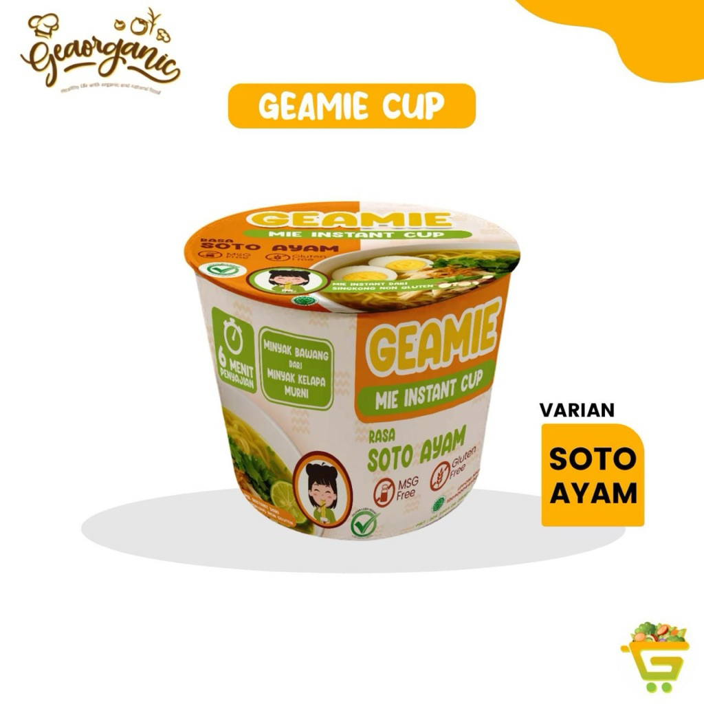 

Mie Cup Gluten Free Non MSG Geamie Soto Ayam