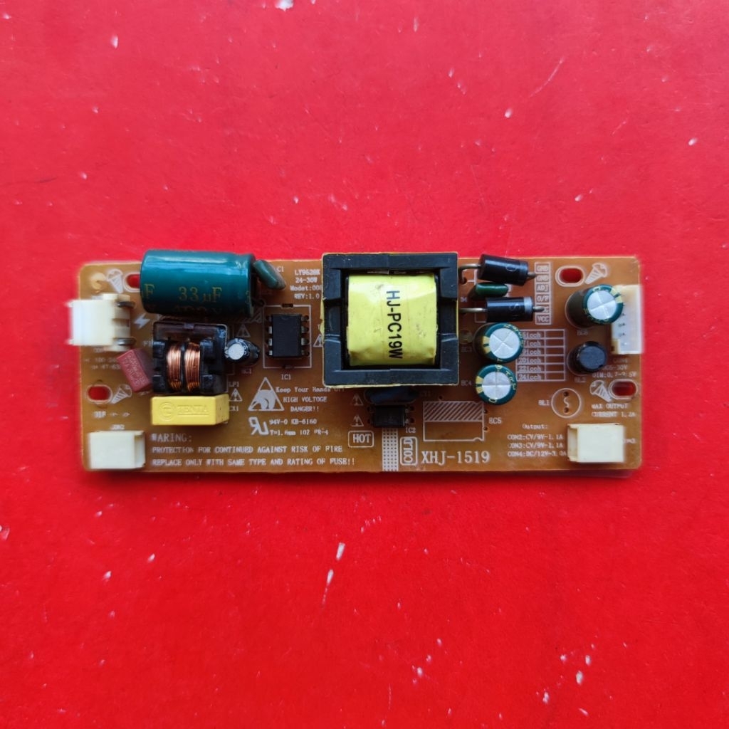 psu power suplay dan mb module monitor tv AOYAMA 17LED