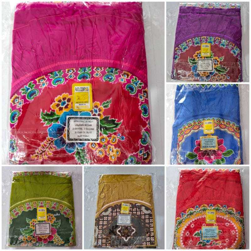 Sprei Batik RC / Sprei Jadul Ratu Cempaka 180x200 No 1 Pakai Karet