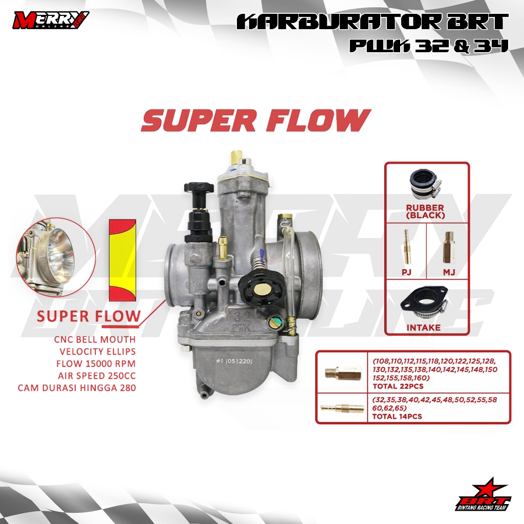 Super Flow BRT Karburator Karbu PWK 32 PWK 34