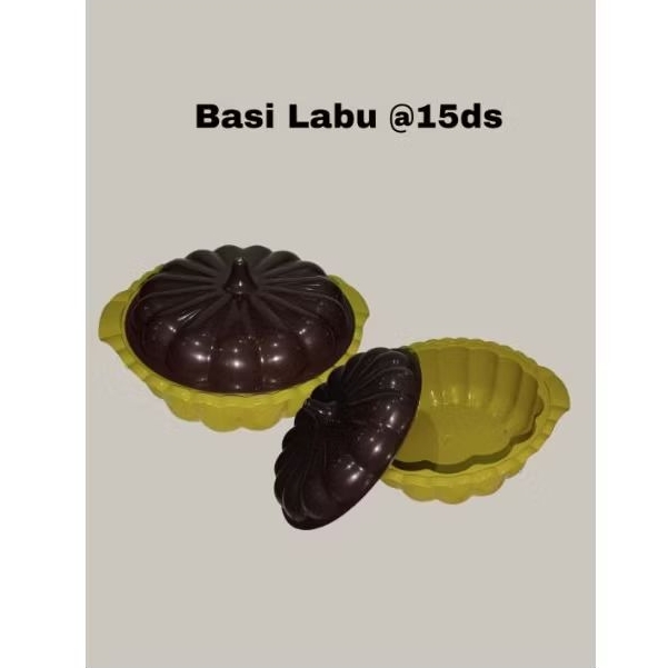 BASI LABU/BASKOM NASI +TUTUP LABU/WADAH PRASMANAN/PLASTIK KOKOH/LAUK PAUK SET ACARA