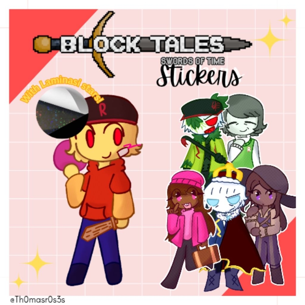 

[OPEN] roblox Blocktales sword of time Vinyl stickers