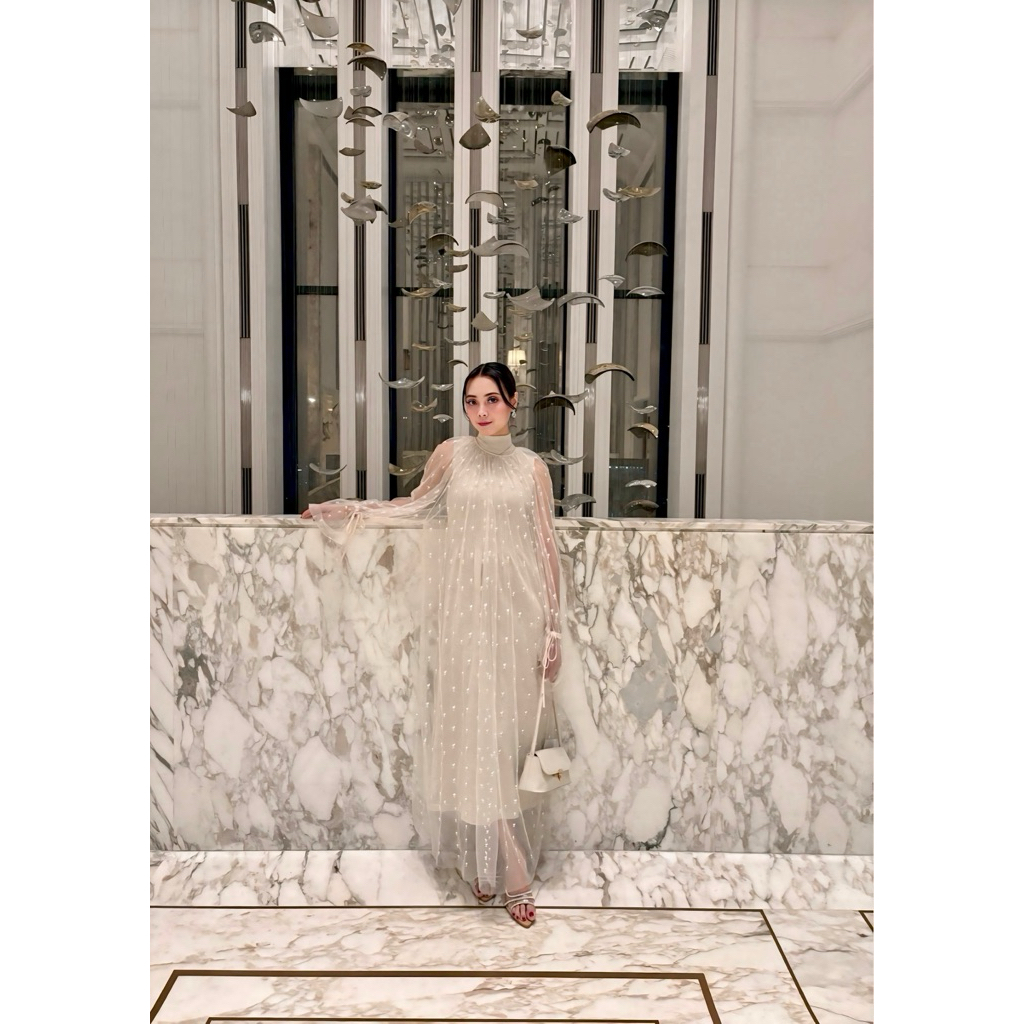 Sewa Dress / Rent Dress Bow Pleated  -  by Sapto Djojokartiko