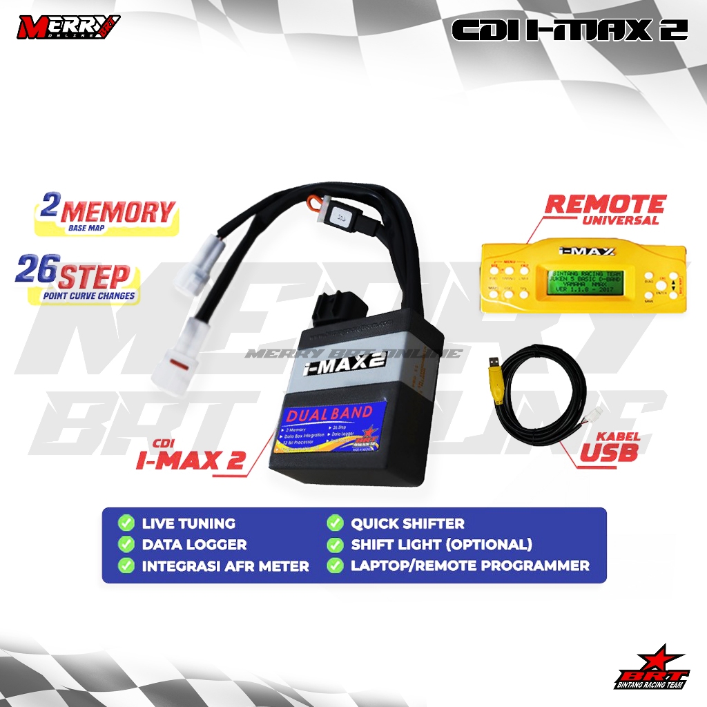 Cdi I-Max IMax 2 dualband BRT  26 Step 2 memory Megapro Old dan MP New Monoshock plus Remote