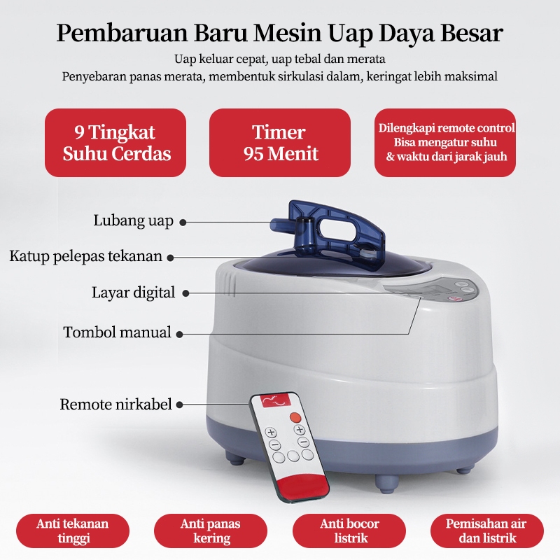 BIG PROMO BENBO Sauna Uap Lipat / Sauna Uap Rumah Tangga /Mesin Sauna Uap Portable/Sauna Portable