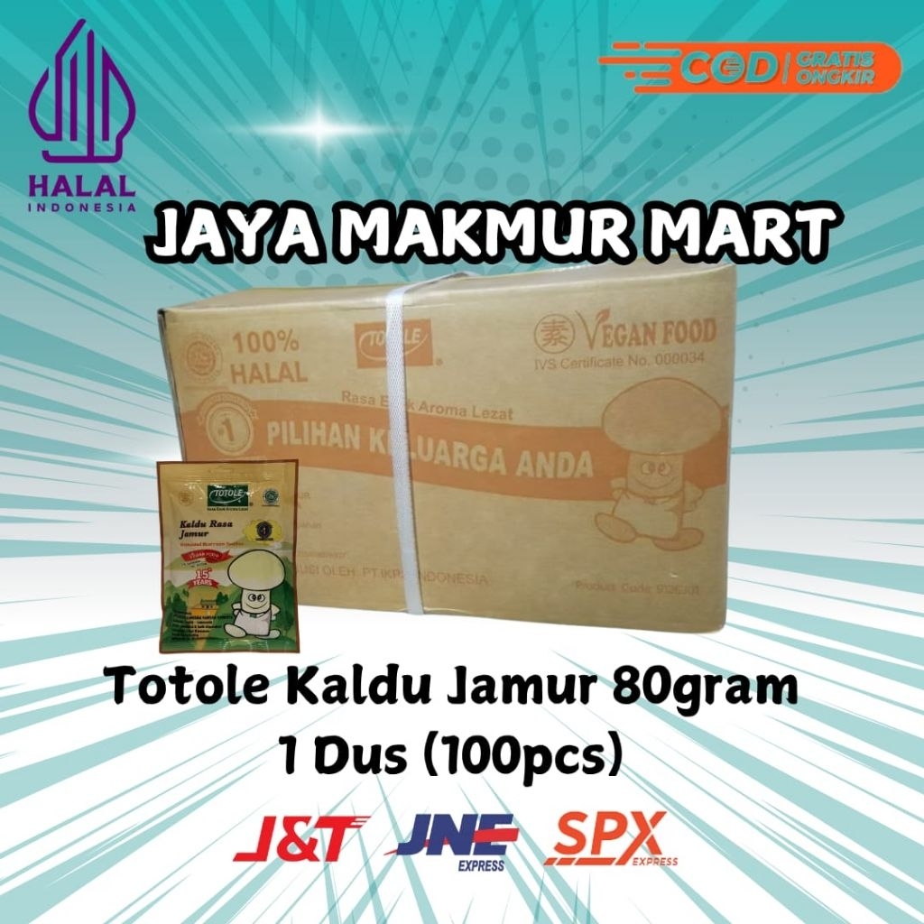 

Totole Kaldu Jamur 80gram/80gr (1 DUS Isi 100pcs) Exp 2027
