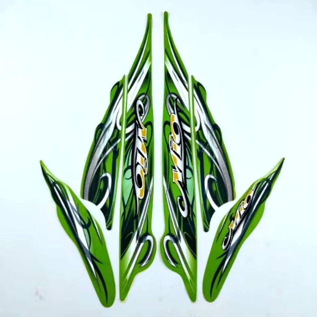 Stiker Striping Lis Body Motor Mio Smile 2010 Hijau