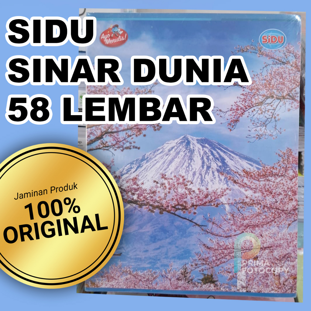 

BUKU TULIS SIDU 58 LEMBAR ISI 10 BUKU TEBAL MOTIF ACAK SESUAI STOK YANG ADA Kwarto