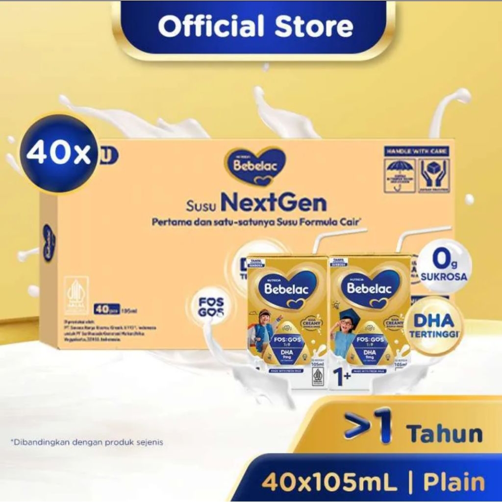 

Susu Cair Bebelac UHT 105 mL x 40 Pcs Karton Ready to Go