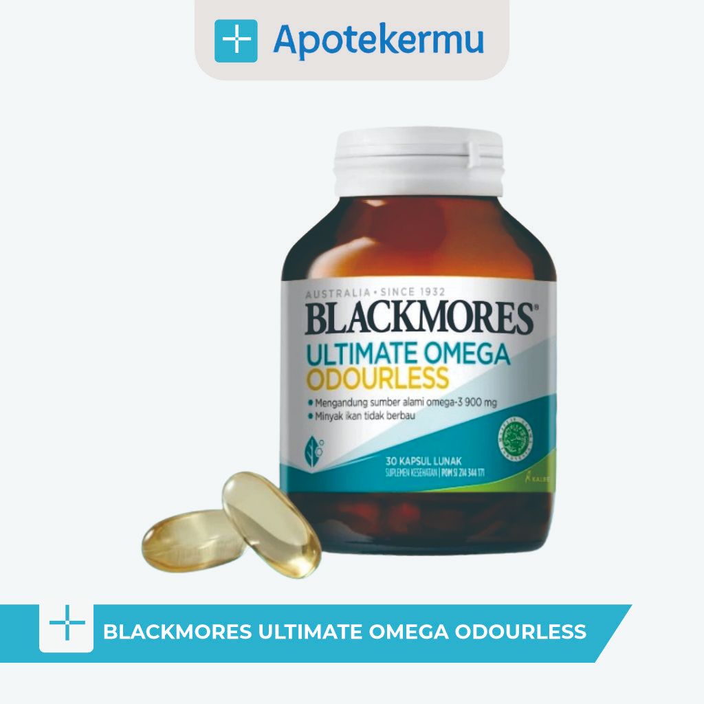 BLACKMORES ULTIMATE OMEGA ODOURLESS – MINYAK IKAN OMEGA-3 KONSENTRAT TINGGI