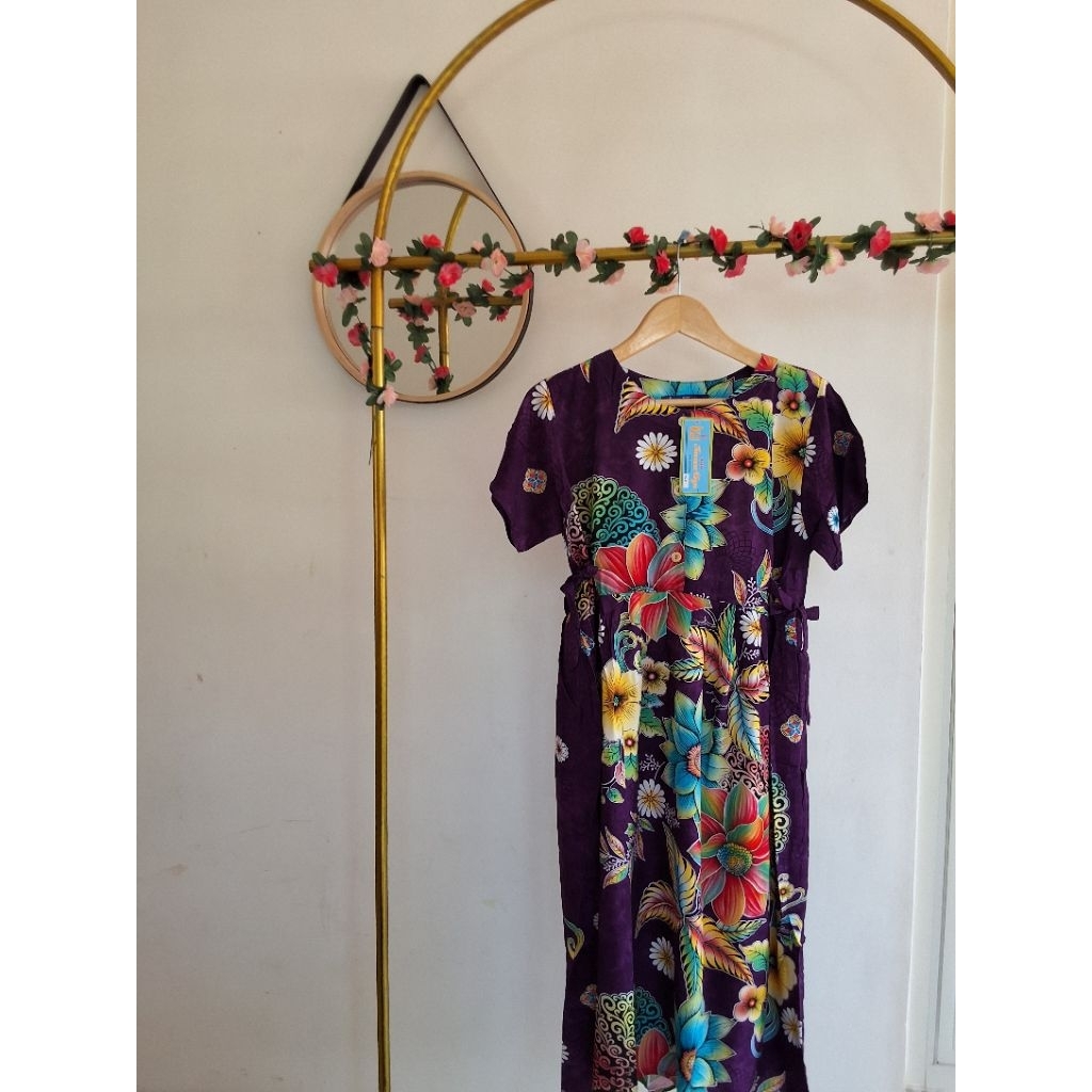 daster chibi kencono ungu label biru