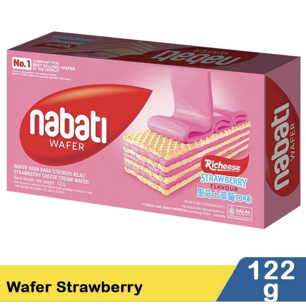 

Nabati Wafer Rasa Strawberry Flavour 122 gram