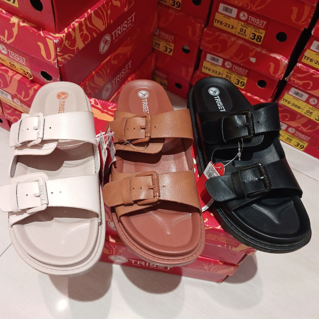 sandal wanita flat sol 2cm TRISET❗️ori matahari