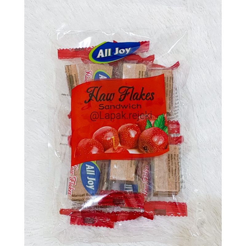 

[HALAL] All Joy Haw Flake Sandwich 130gr / Sancha Permen Asem Asin Manis Candy Imlek Sandwich