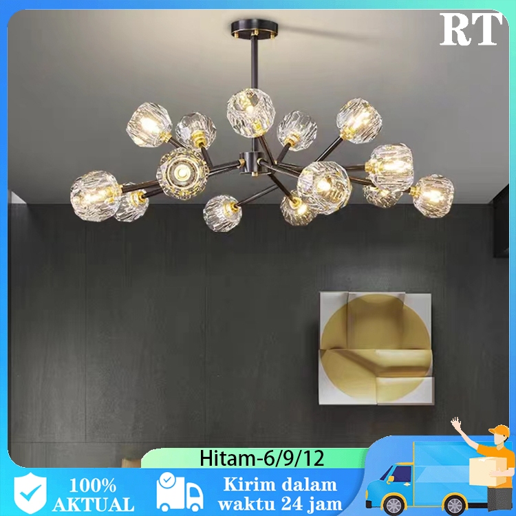 Lampu gantung kristal mewah Lampu ruang tamu lampu plafon ruang tamu lampu gantung ruang tamu