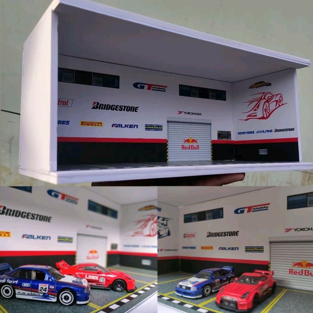 Diorama Bengkel/Garasi Hotwheels Skala 1:64