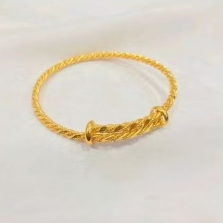 Gelang Tangan Ulir Tinju Titanium Gold Fashion