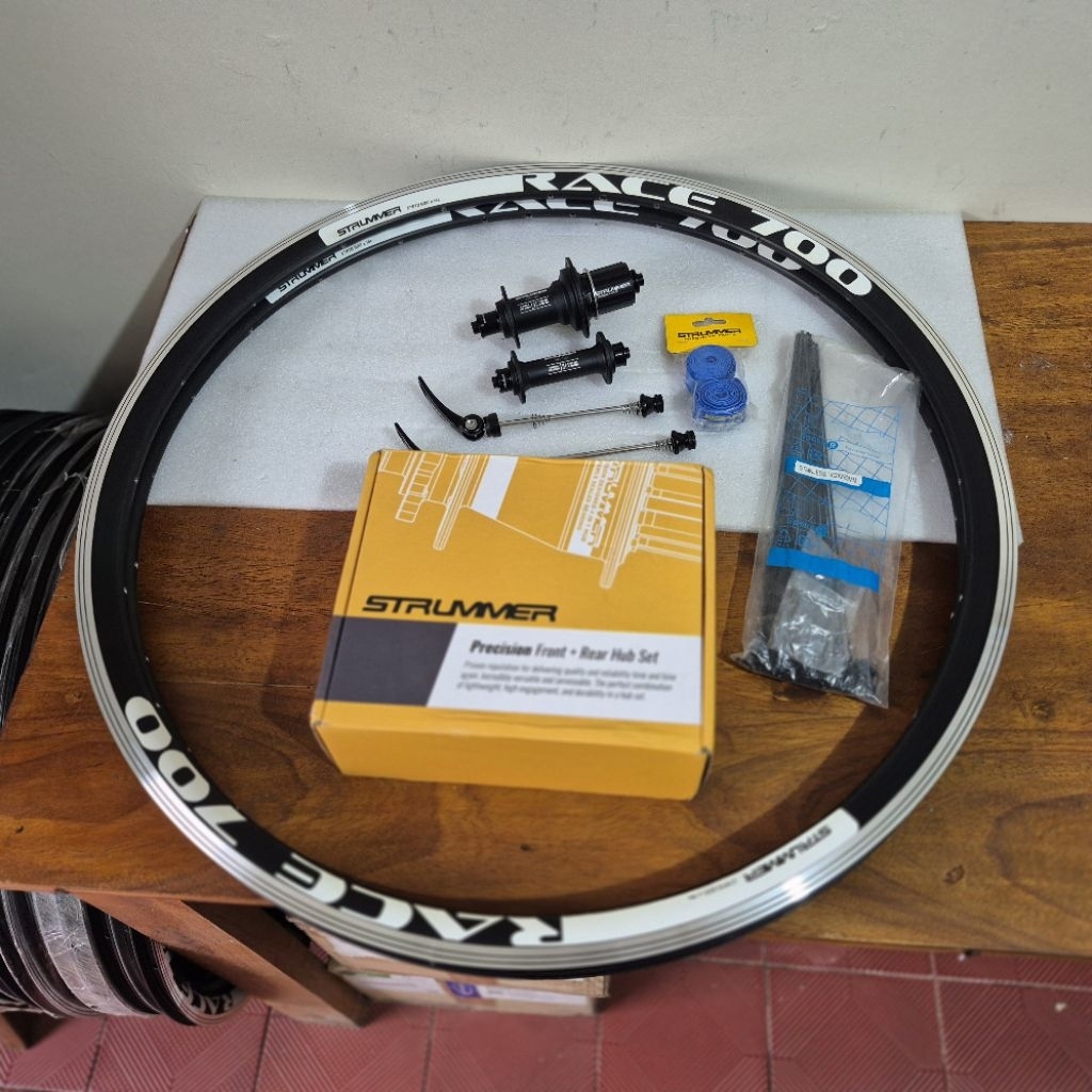 Wheelset strummer 700c rim brake strummer profil 30mm bahan tanpa rakit