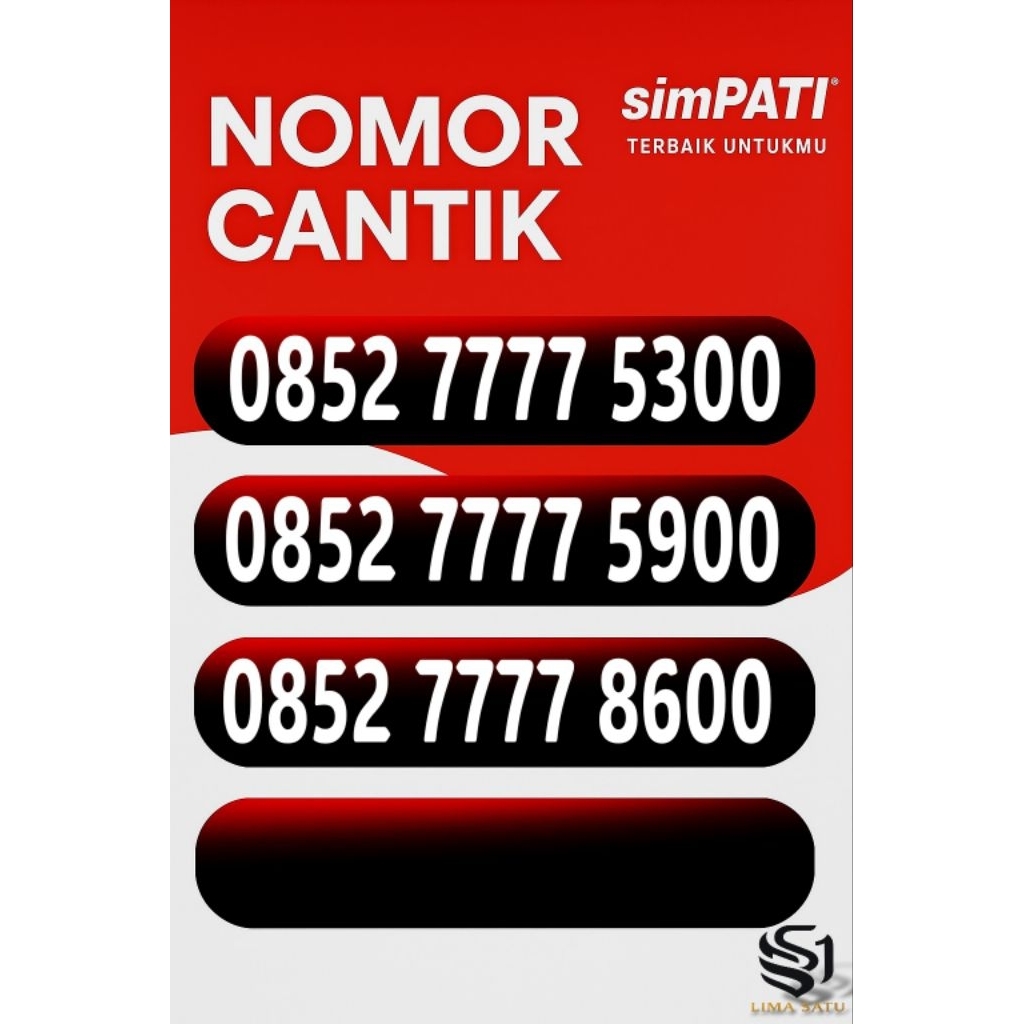 Kartu Perdana Nomor Cantik Telkomsel Kwartet 7777