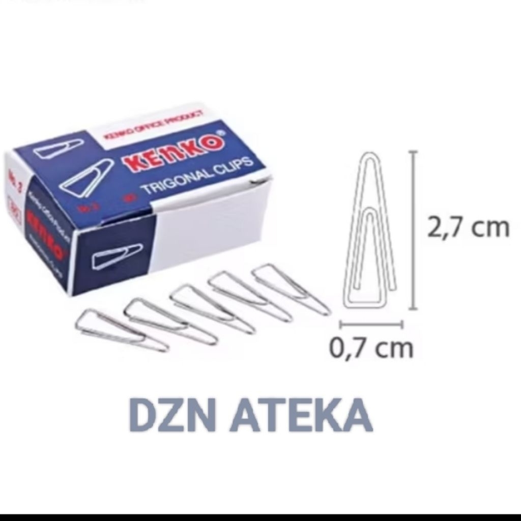 

Paket 3 pcs Kenko Trigonal clip no.3 Klip kertas/Klip dokumen