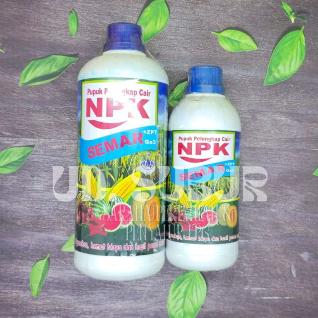 NPK SEMAR +ZPT Ga3 (PUPUK PELENGKAP CAIR). (Berat bersih:500ml&1Liter). Meningkatkan pertumbuhan seg