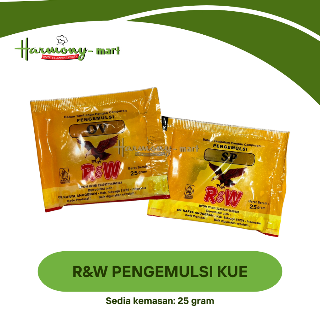 

R&W SP / R&W OV Ovalet Rajawali Emulsifier (Pengemulsi Kue) Kemasan Sachet - 25gr