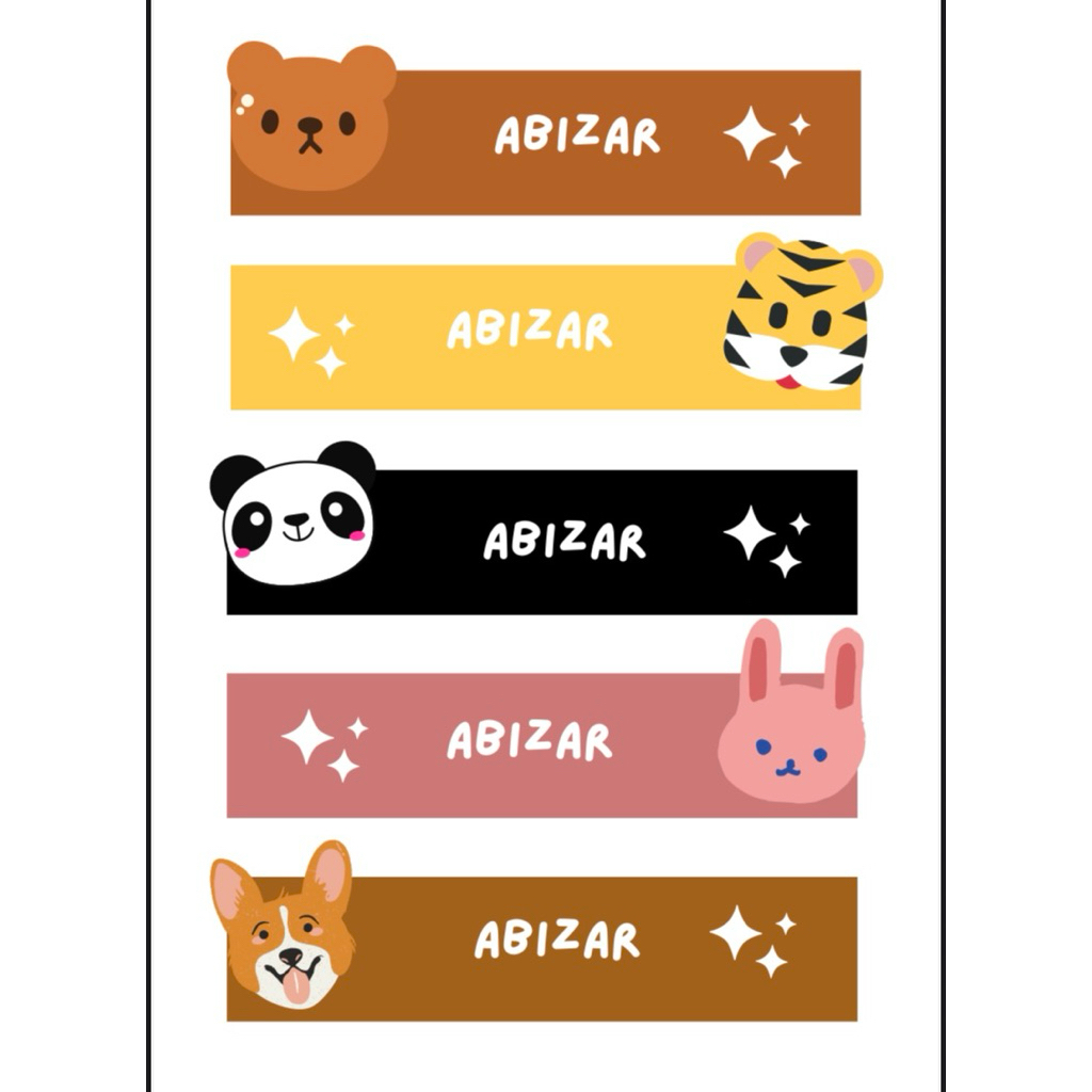 

Sticker Nama Alat Tulis Anak Anti Air