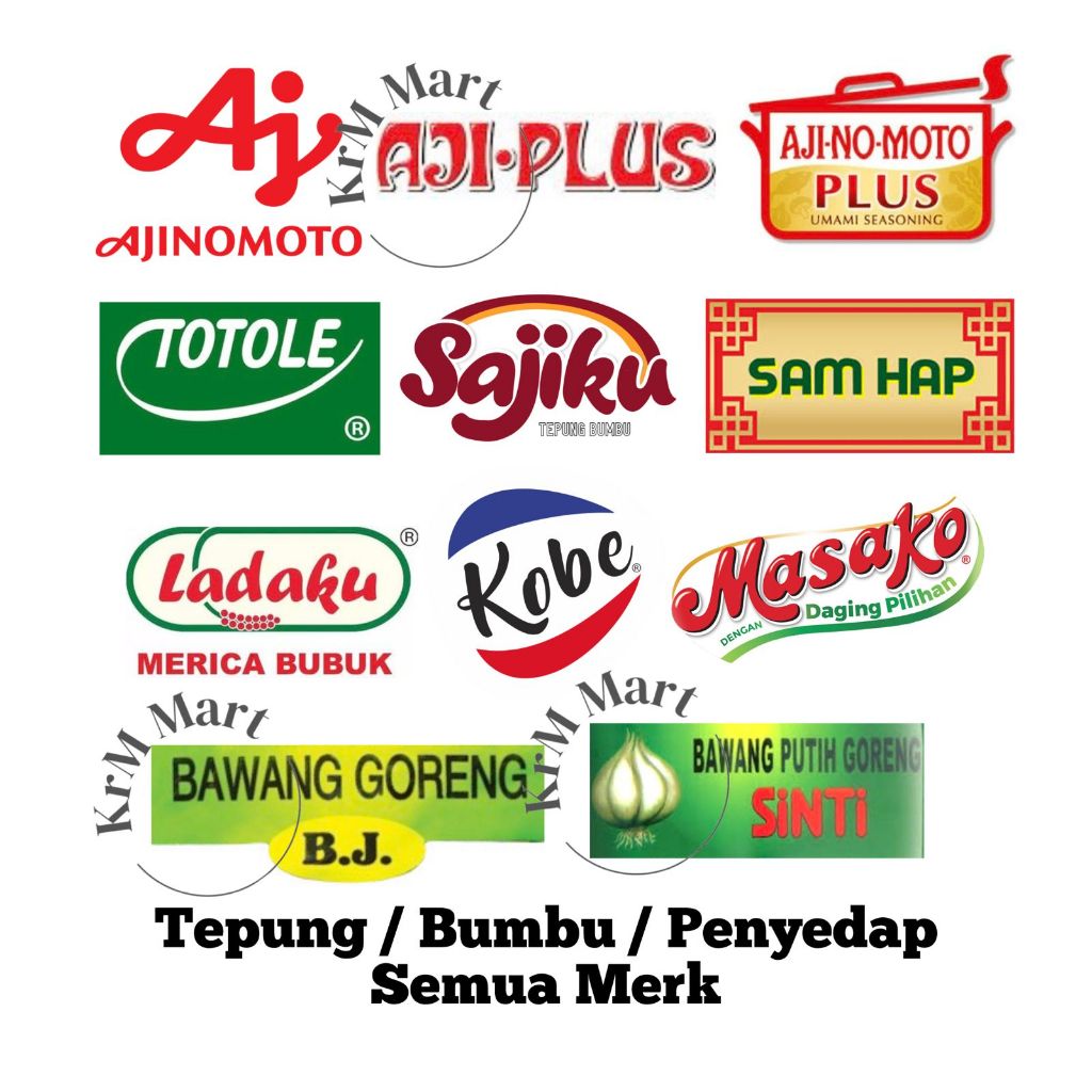 

Tepung Penyedap Bumbu Tomat Semua Merk All Varian Ajinomoto Ladaku Masako Aji Plus Chicken Extract ekstrak Sajiku Kobe Super Krispi Samhap Refill Totole Bawang Merah Putih Goreng BJ Sinti 1 bungkus