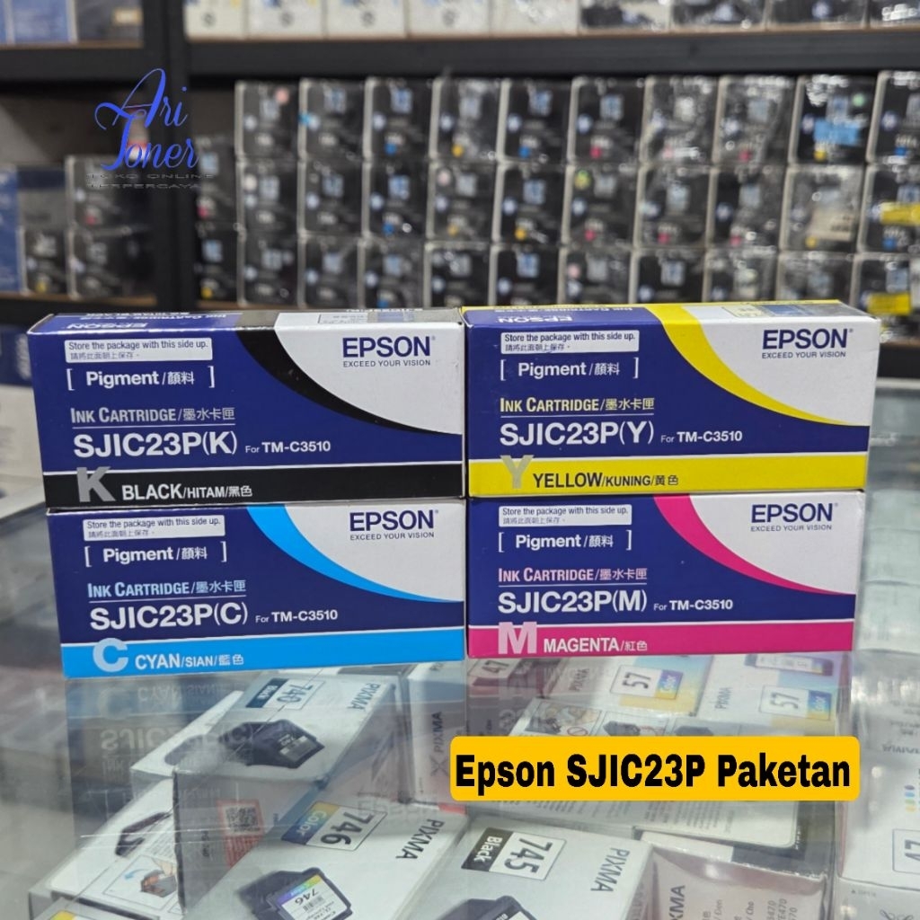 Tinta Epson SJIC23P Black dan SJIC23P Color original