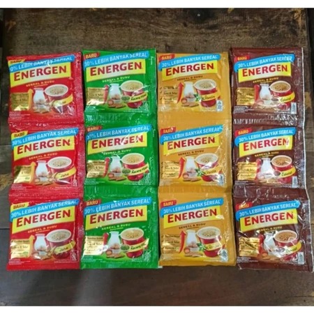 

ENERGEN SEREAL DAN SUSU SACHET (1 RENTEN ISI 10 SACHET / 1 X 10 ) 1 SACHET 32 GR