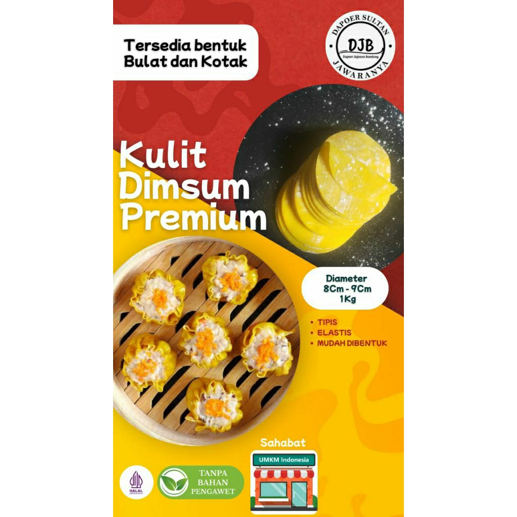 

[ JAWARANYA ] KULIT DIMSUM/ GYOZA/ SIOMAY 1KG PUTIH DAN WARNA 8Cm dan 9Cm