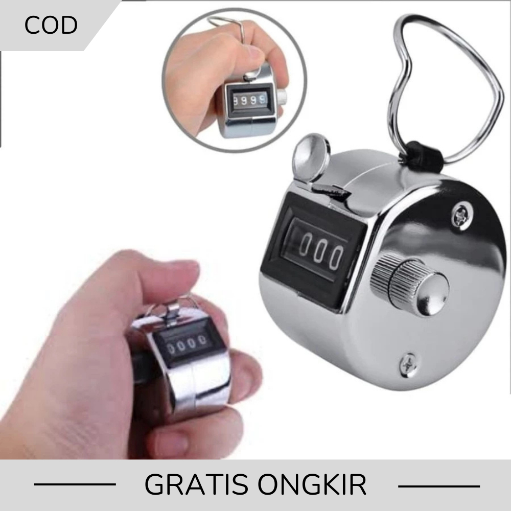 Tasbih Zikir Manual Stainless / Penghitung antrian / Penghitung pengunjung / Alat penghitung manual