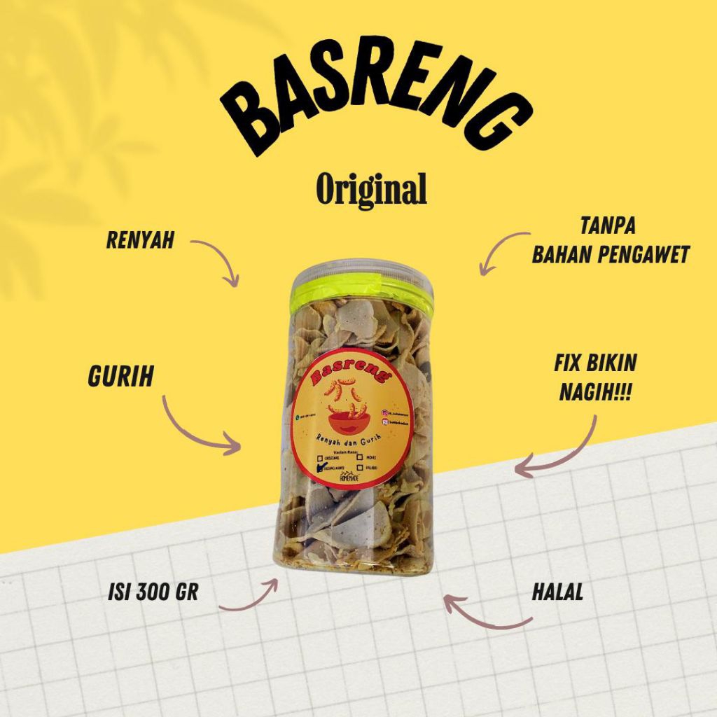 

Basreng Bee Krispy Rasa Original 300gr