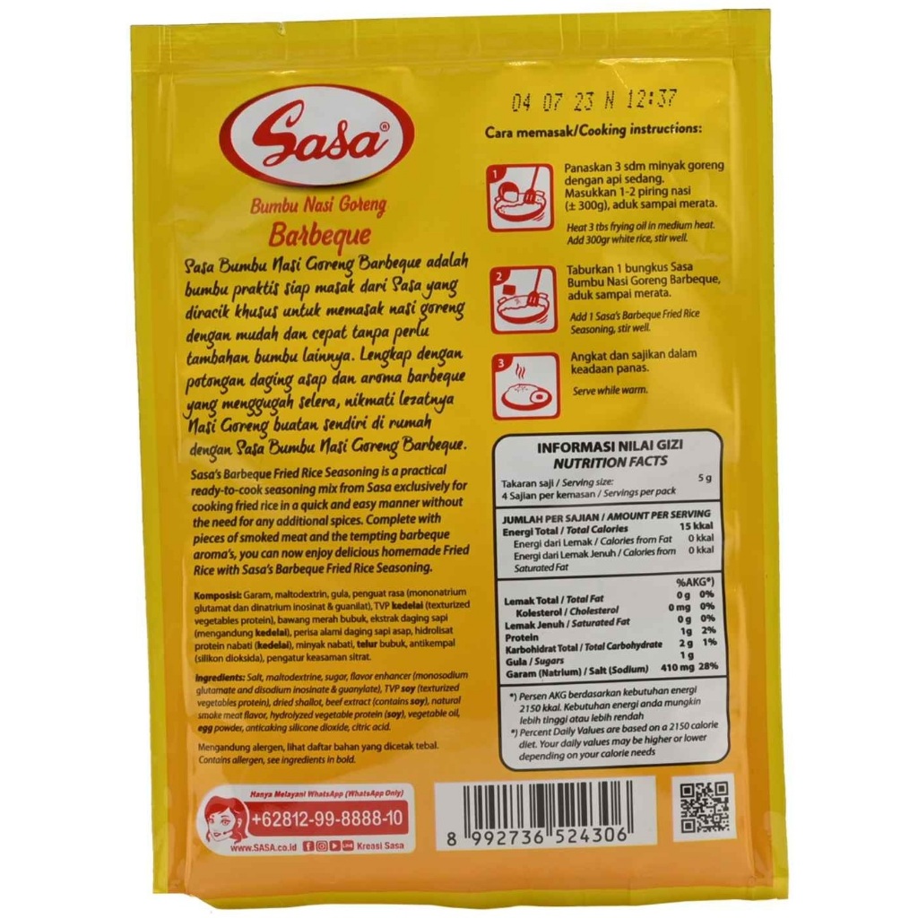 

SASA BUMBU NASI GORENG BARBEQUE 20G