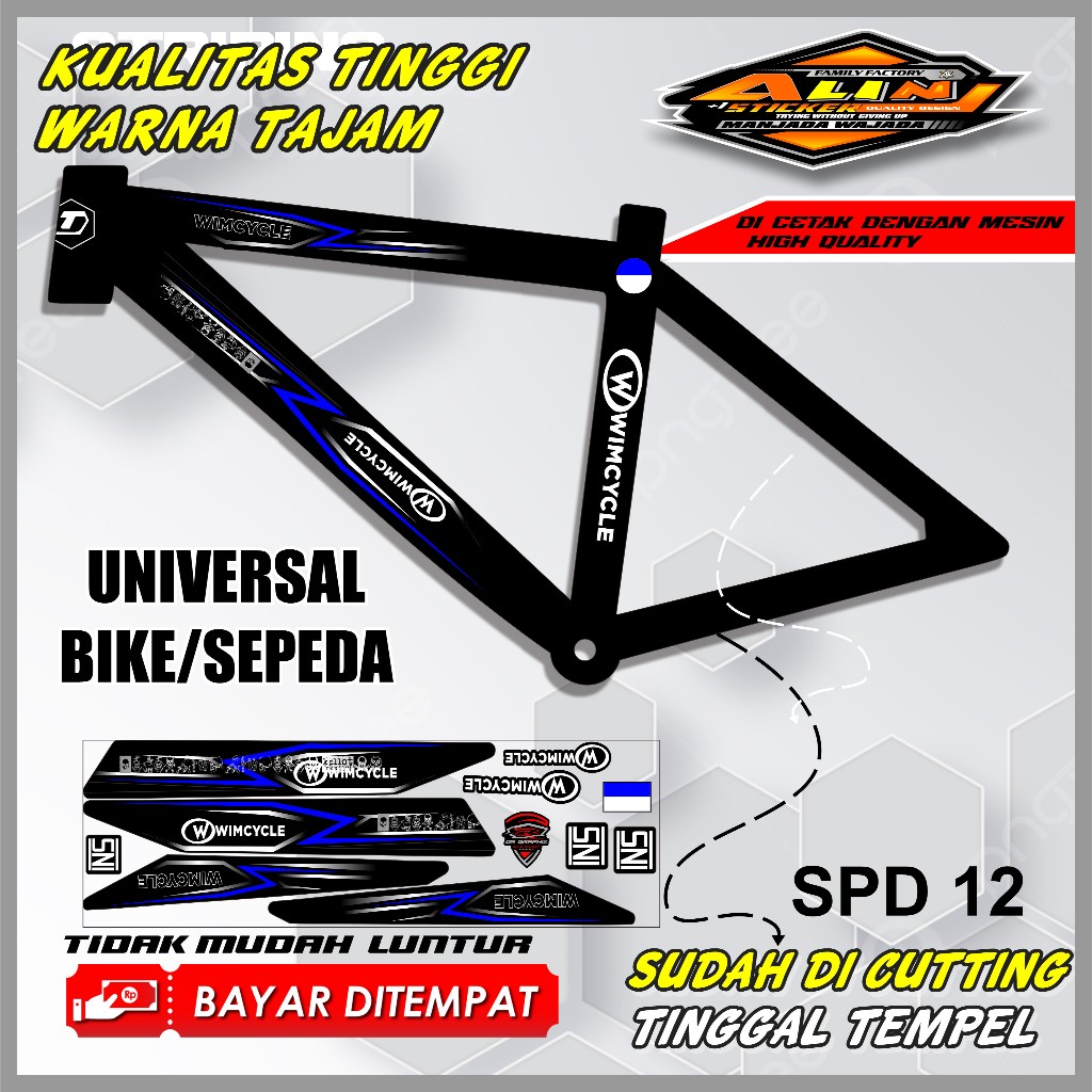 SPD-12 STRIPING STIKER DI POTONG SEPEDA BMX WIMCYCLE ART STRIPING