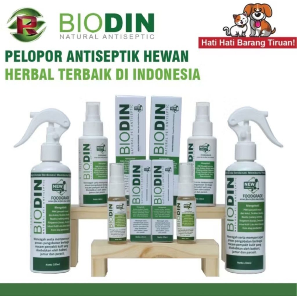 PAKET RESELLER ( 12PCS ) BIODIN 250ML OBAT PMK SAPI